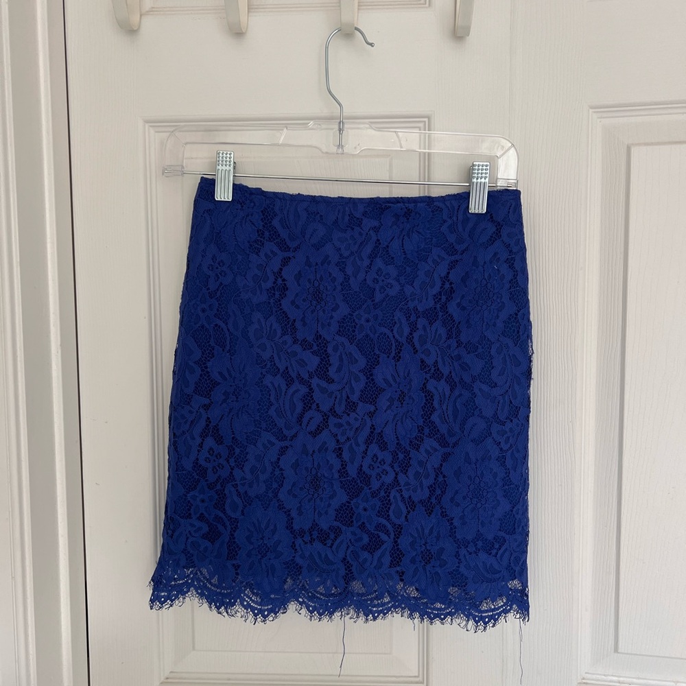 Blue lace skirt size S